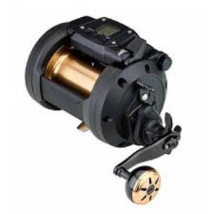 Vista general del carrete eléctrico Daiwa Tanacom 2022 1200 para pesca de altura y embarcación.