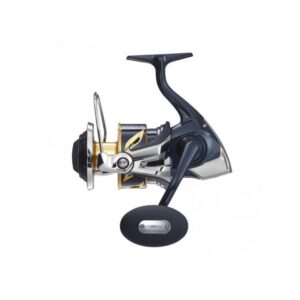 Vista general del carrete Shimano Stella SW-D 14000XG para spinning extremo y pesca en mar.