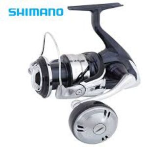 Vista general del carrete Shimano Twin Power SW 5000 XG C para spinning en mar, shore jigging ligero y pesca con señuelos.