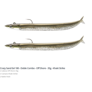 FIIISH CRAZY SAND EEL Nº4 35GR 180MM DOBLE COMBO KHAKI